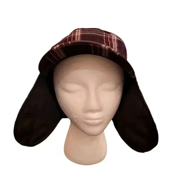 Hurley w Pendleton Purple Plaid Unisex Adult Lightweight Trapper Hat EUC - Picture 3 of 8